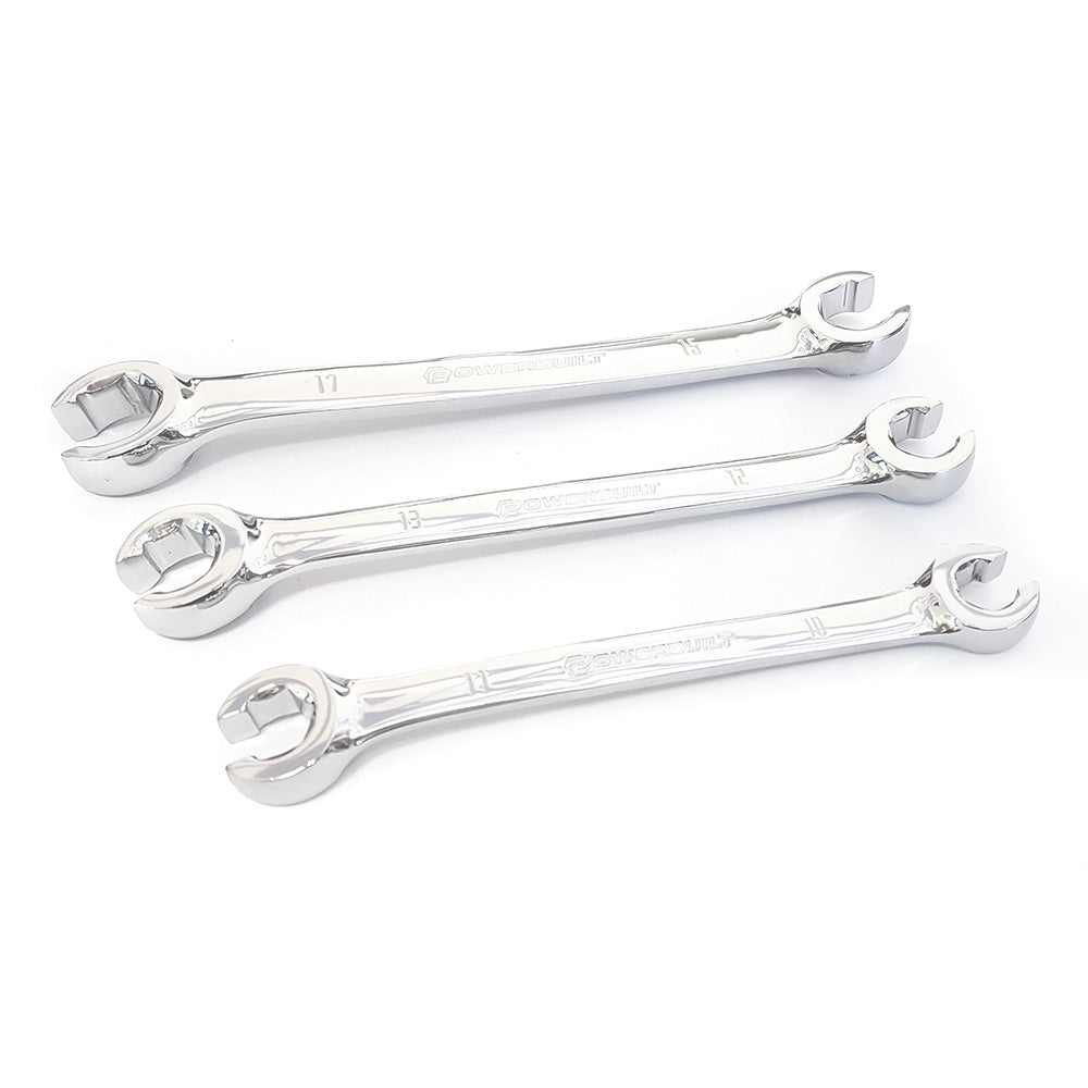 Powerbuilt 3Pc Flare Nut Spanner Set