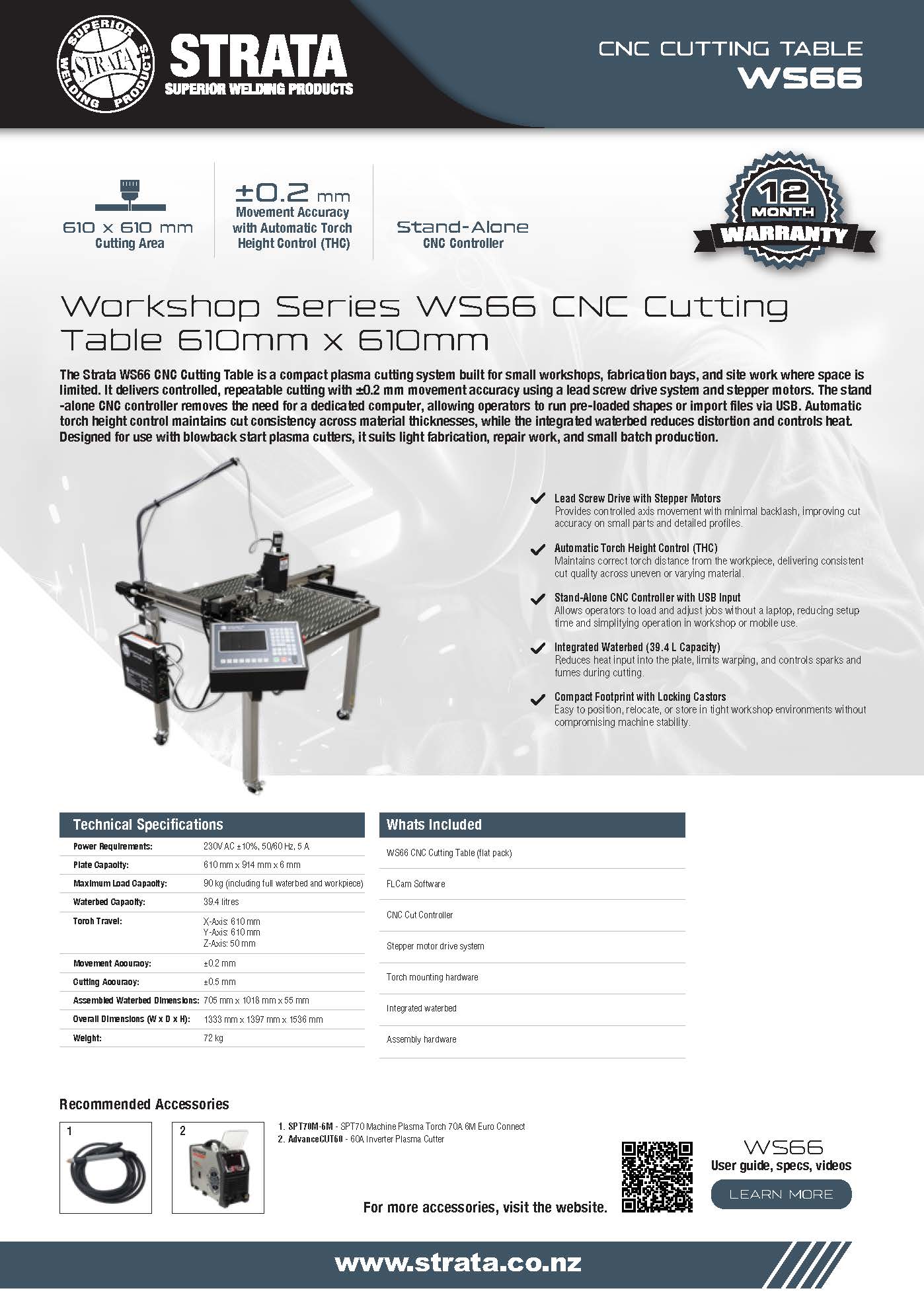 Strata Workshop Series WS66 CNC Cutting Table 600mmx600mm