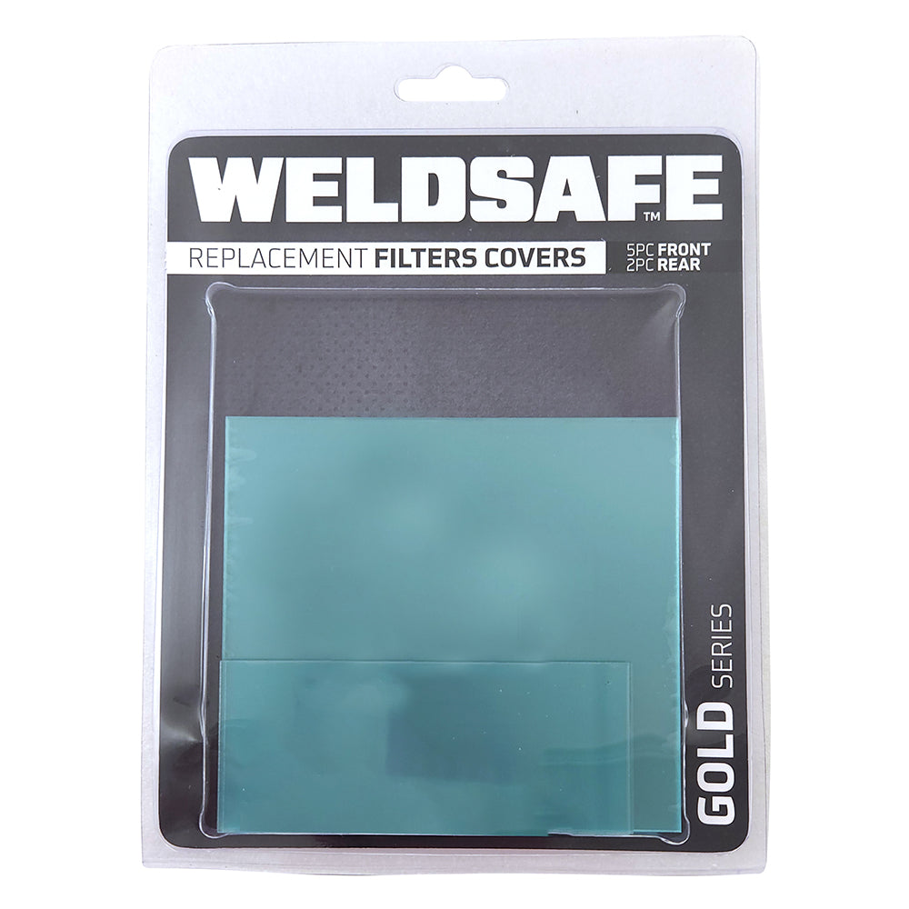 Weldsafe Welding Helmet Replacement Filter Covers Set - Gold & Silver
