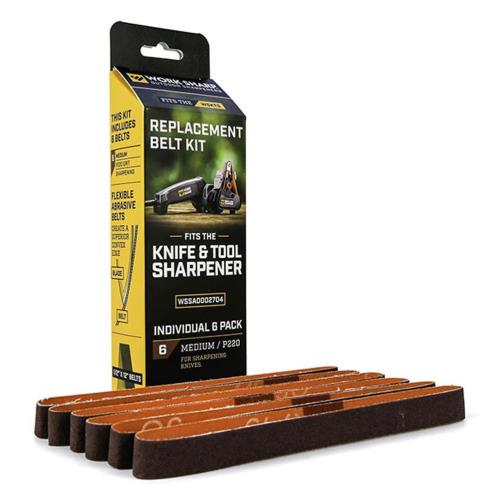 WS 6pc Replacement Belt Pack 220 Grit For WSKTS (Brown)