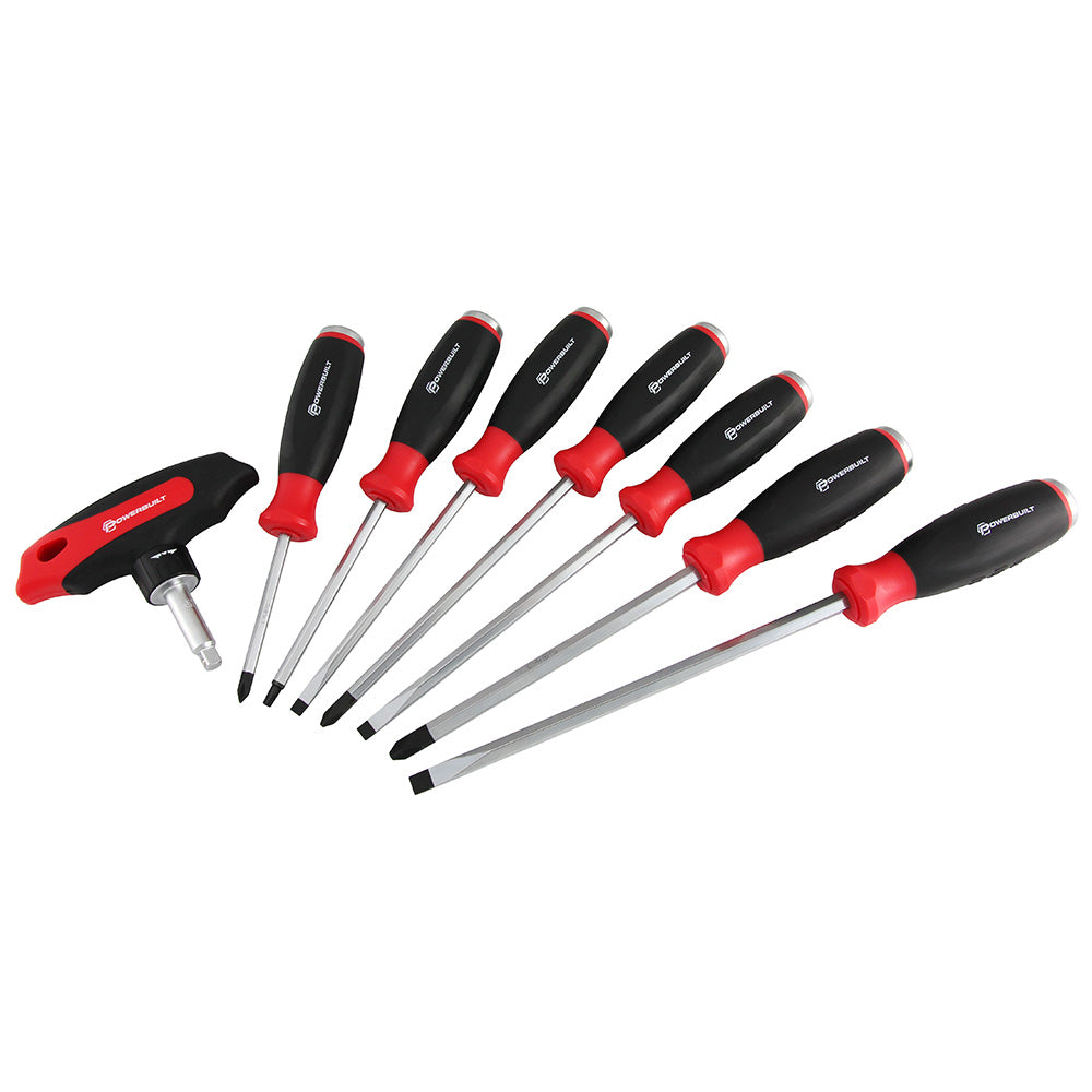 Powerbuilt 8Pc Go-Through Screwdriver Set