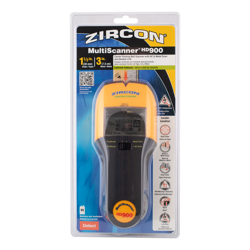 Zircon #HD-900 STUD SENSOR/ EDGE FINDER