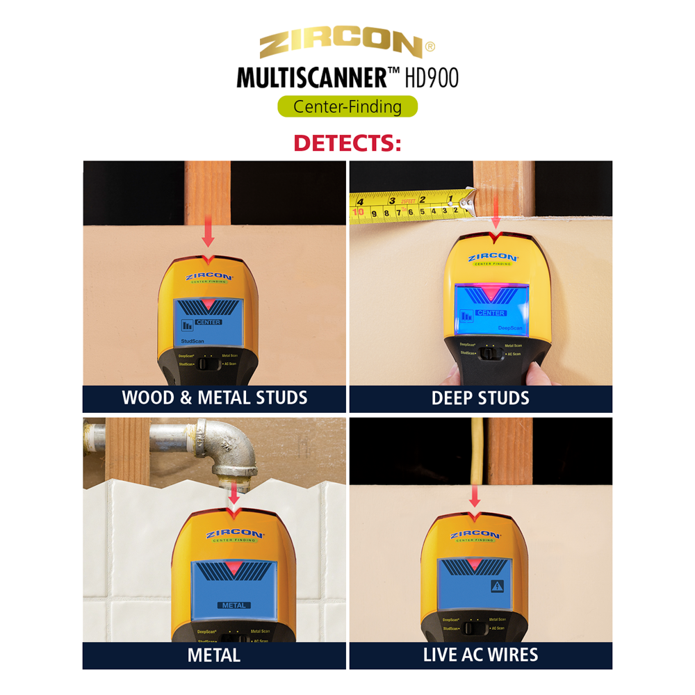 Zircon #HD-900 STUD SENSOR/ EDGE FINDER