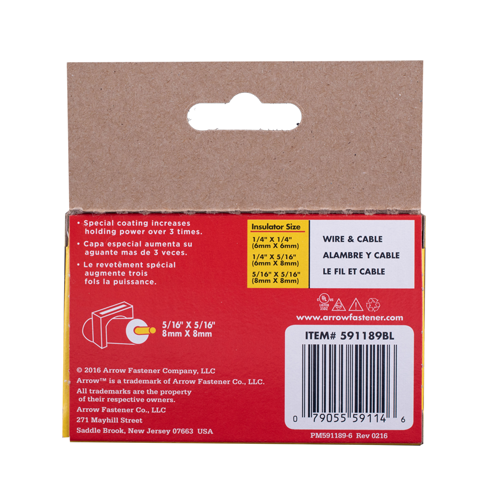 ARROW T59 Insulated Black Staples (8mm x 8mm) - 300pcs