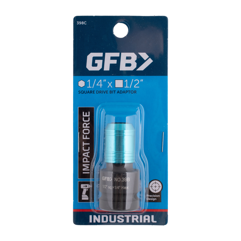 GFB 1/2" Square Drive to 1/4" Hex Drive Adaptor