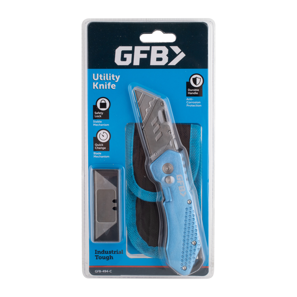 GFB Folding Utility Knife with 5 Spare Blades