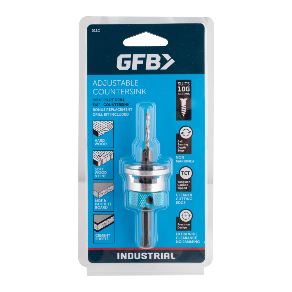 GFB Adjustable Countersink with Depth Gauge (Suits 10G Screws)
