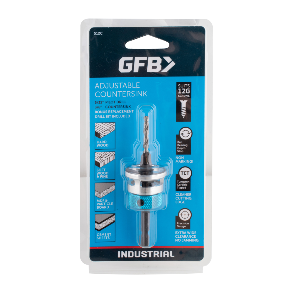 GFB Adjustable Countersink with Depth Gauge (Suits 12G Screws)