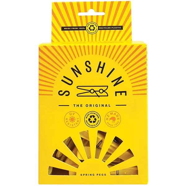 Sunshine Clothes Pegs - Spring Plastic Type 20pce