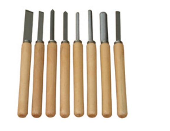 Tooline Wood Turning Tool Set - 8Pc