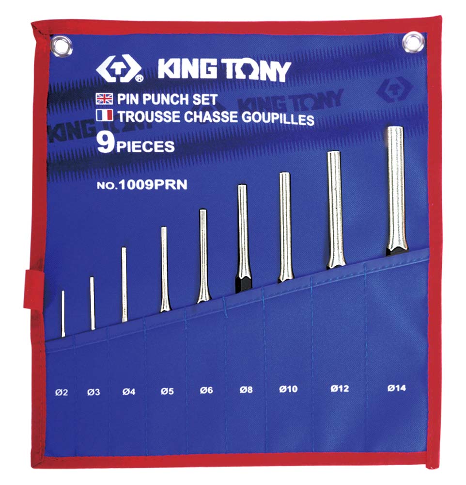 King Tony 9Pc Pin Punch Set Tet Pouch