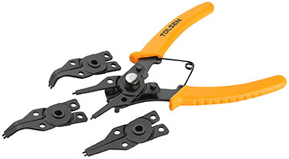 Tolsen 4 in 1 Circlip Plier 150mm - interchangeable Head