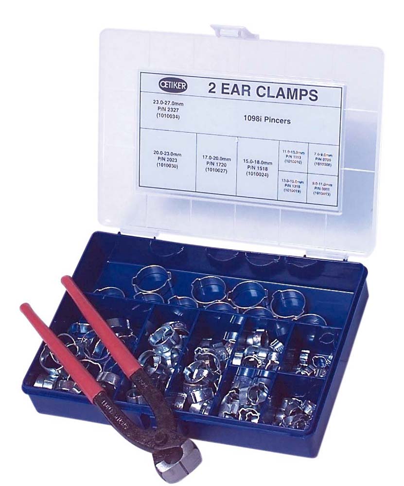 Oetiker 2-Ear Clamp Assortment 150Pce With Pincer