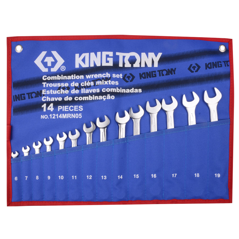 King Tony 14Pc R/Oe Wrench Set 6-19mm