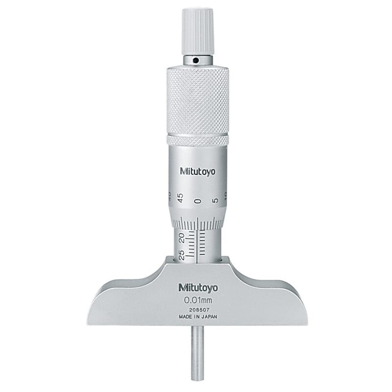 Mitutoyo Depth Micrometer 0-25mm x 63mm Base