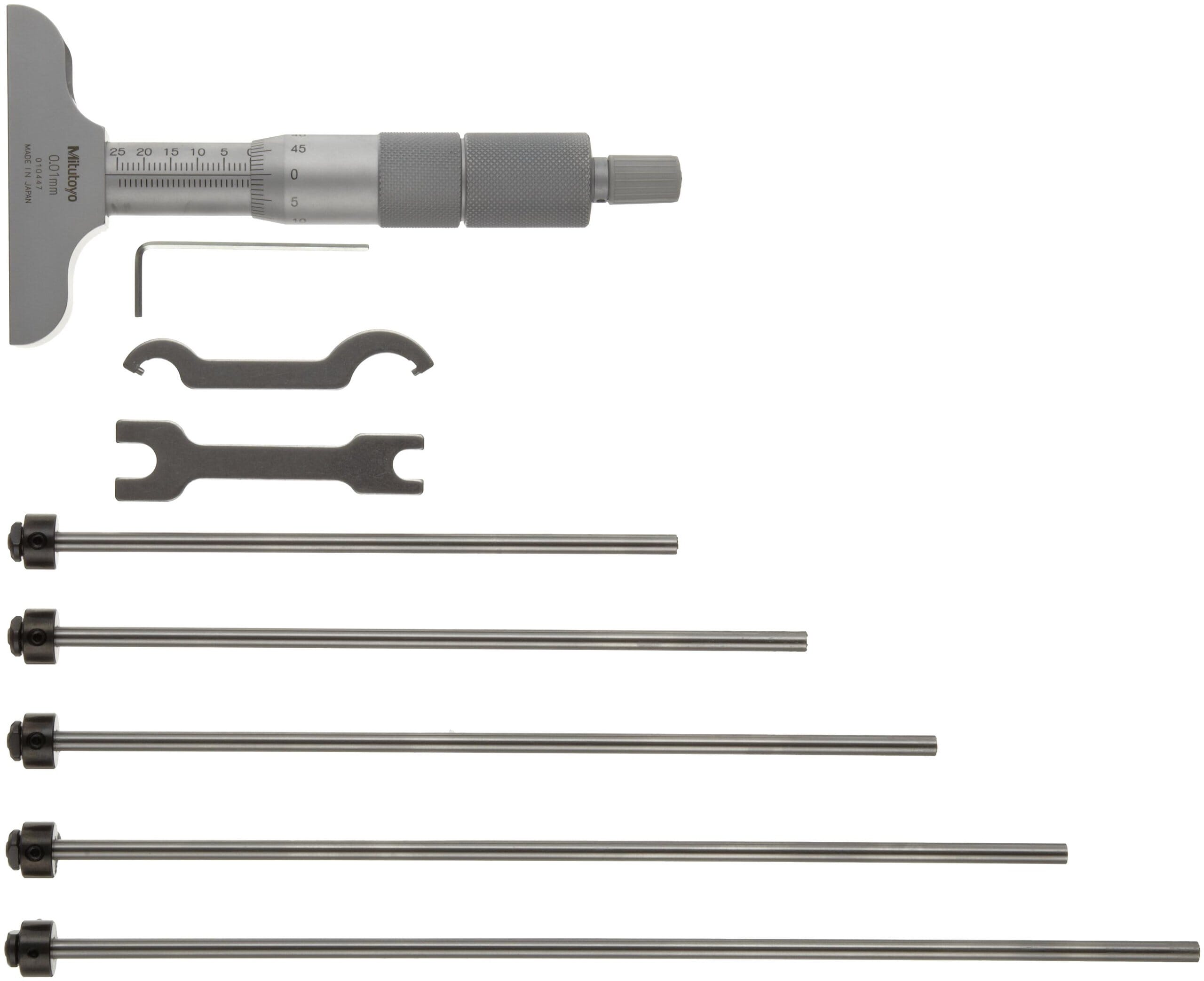 Mitutoyo Depth Micrometer 0-100mm x 63mm Base