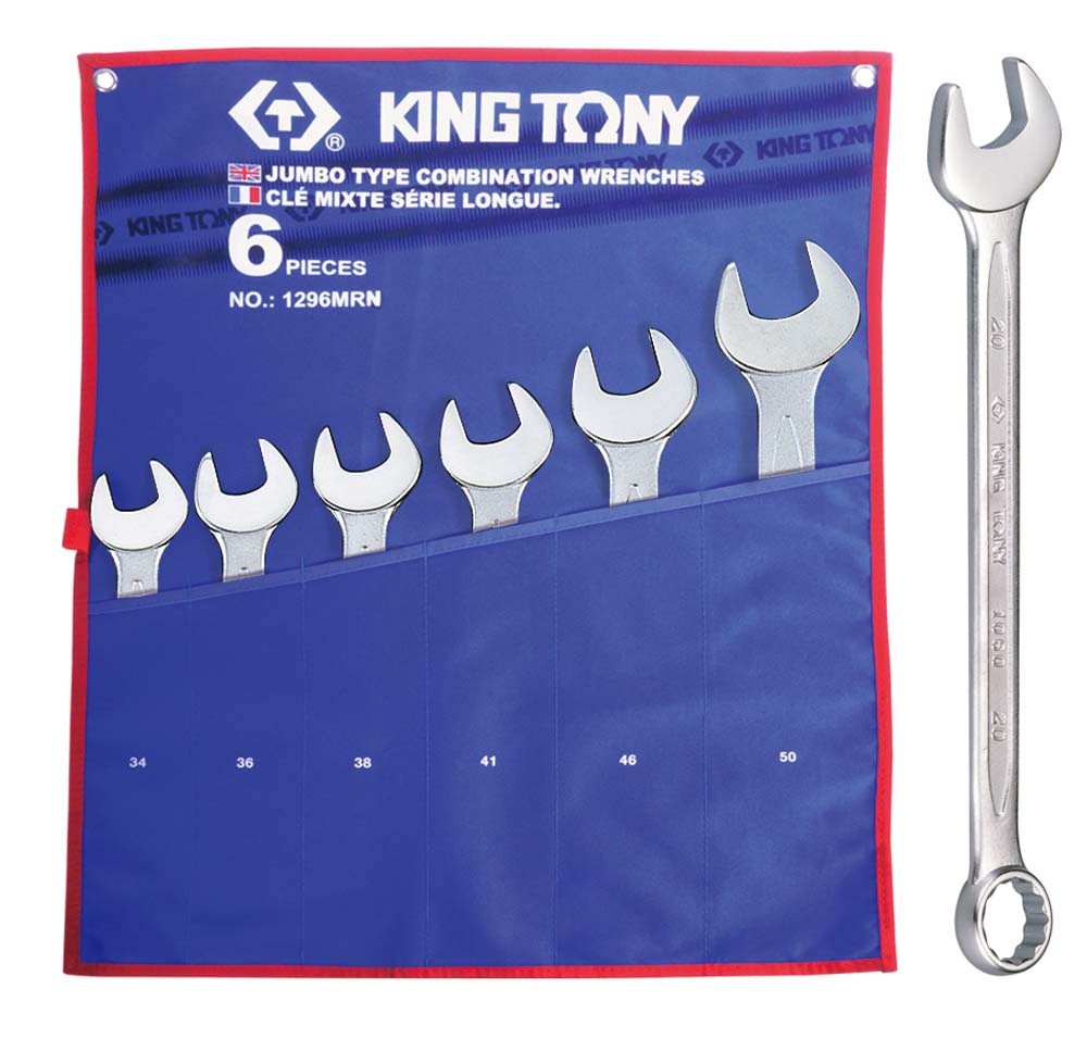 King Tony 6Pc R/Oe Wrench Set Tet Pouch 34-50mm