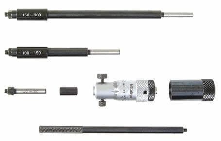 Mitutoyo inside Micrometer Set 50-200mm interchangeable Rod Type