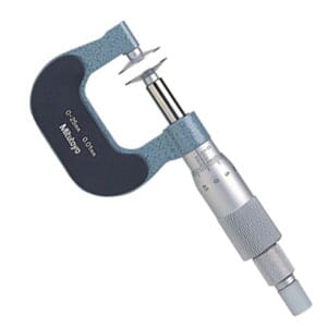 Mitutoyo Paper Thickness Micrometer 0-25mm x 0.01mm Non Rotating Spindle