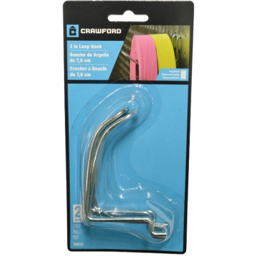 Pegboard Hooks -2- 1/8 X 3in Double Loop Loop