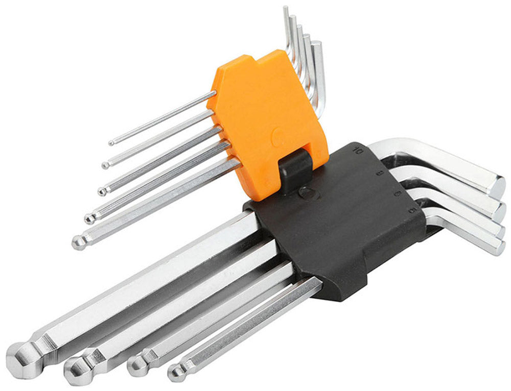 Tolsen 9Pce Ball Point Long Arm Hex Key Set