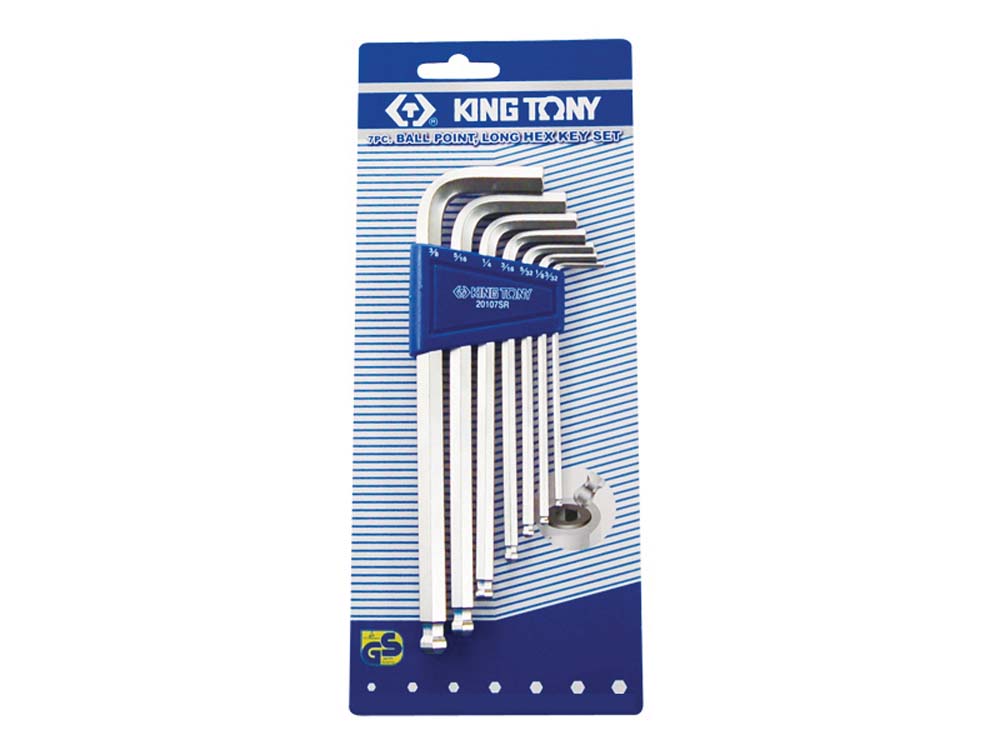 King Tony 7Pc Lng Ball Pt Hex Key Set