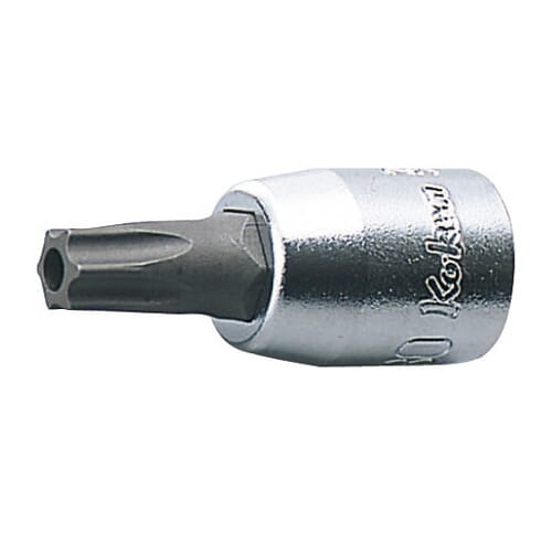 Koken 2025-28 Tamper Proof Torx Bit Socket 1/4 in Dr TH30