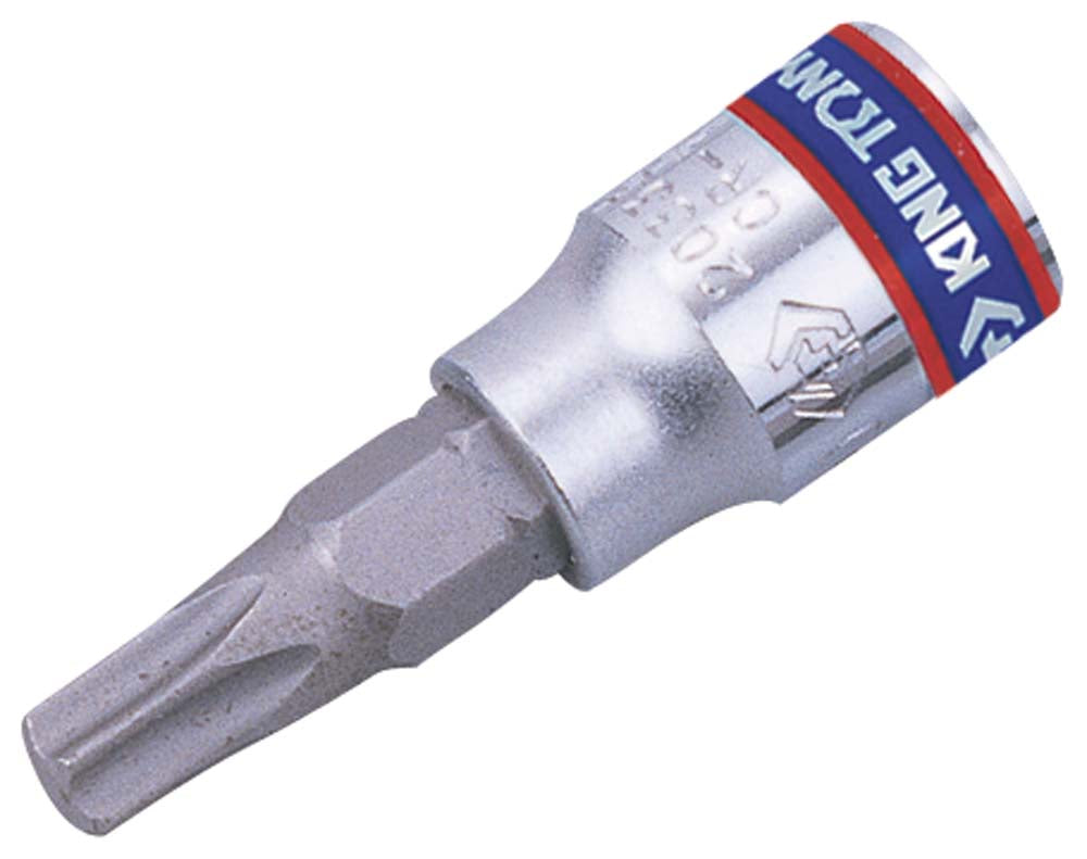 King Tony 1/4 Dr-T20 6Pt Star Bt Sckt