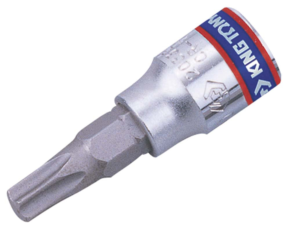 King Tony 1/4 Dr-T20 Tmp Resis Trx Bt Socket