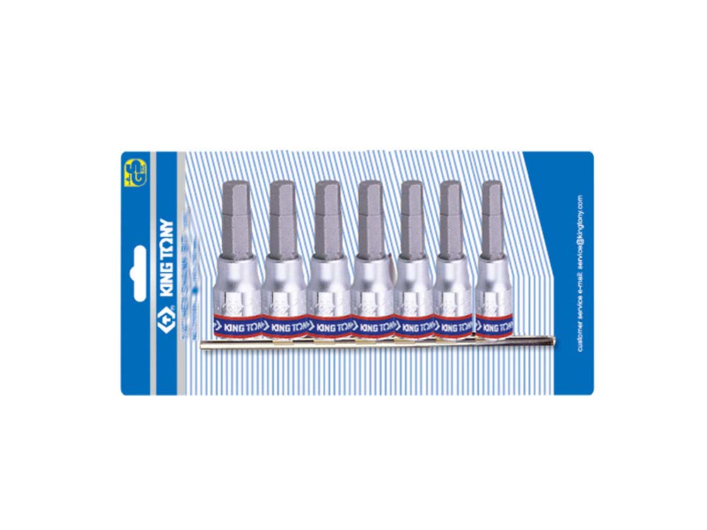 King Tony 7Pc 1/4 Dr Hex Socket Bit Set H3-H10