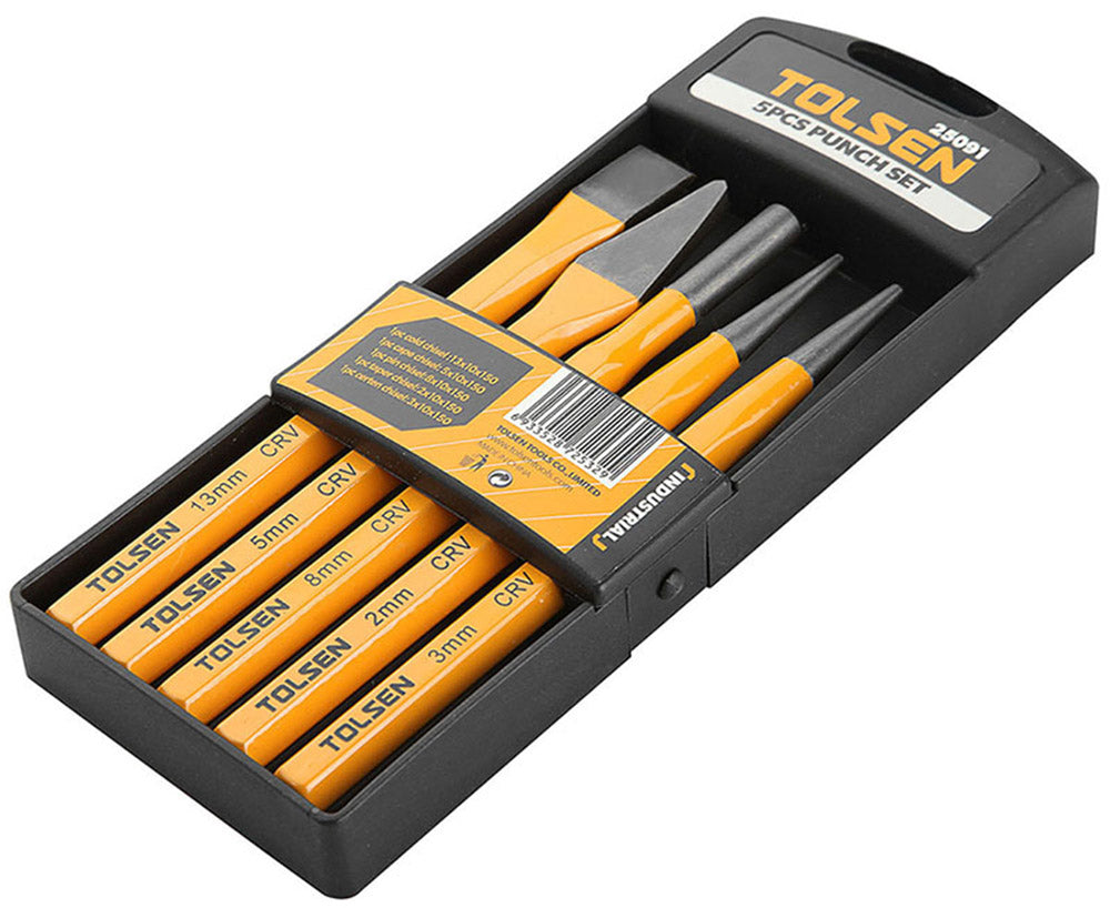 Tolsen 5Pce Assorted Chisel Set 150mm industrial