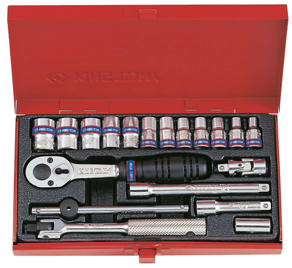 King Tony 19Pc 1/4 Dr Met Socket Set
