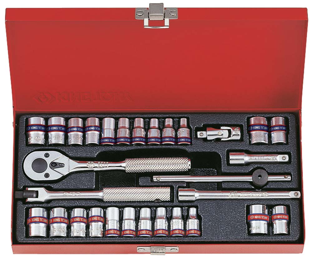 King Tony 1/2 in Dr Combination Socket Set - 30Pce