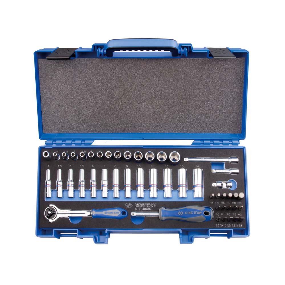 King Tony 48 Pc 1/4 Dr Socket Set - in Plastic Carry Case