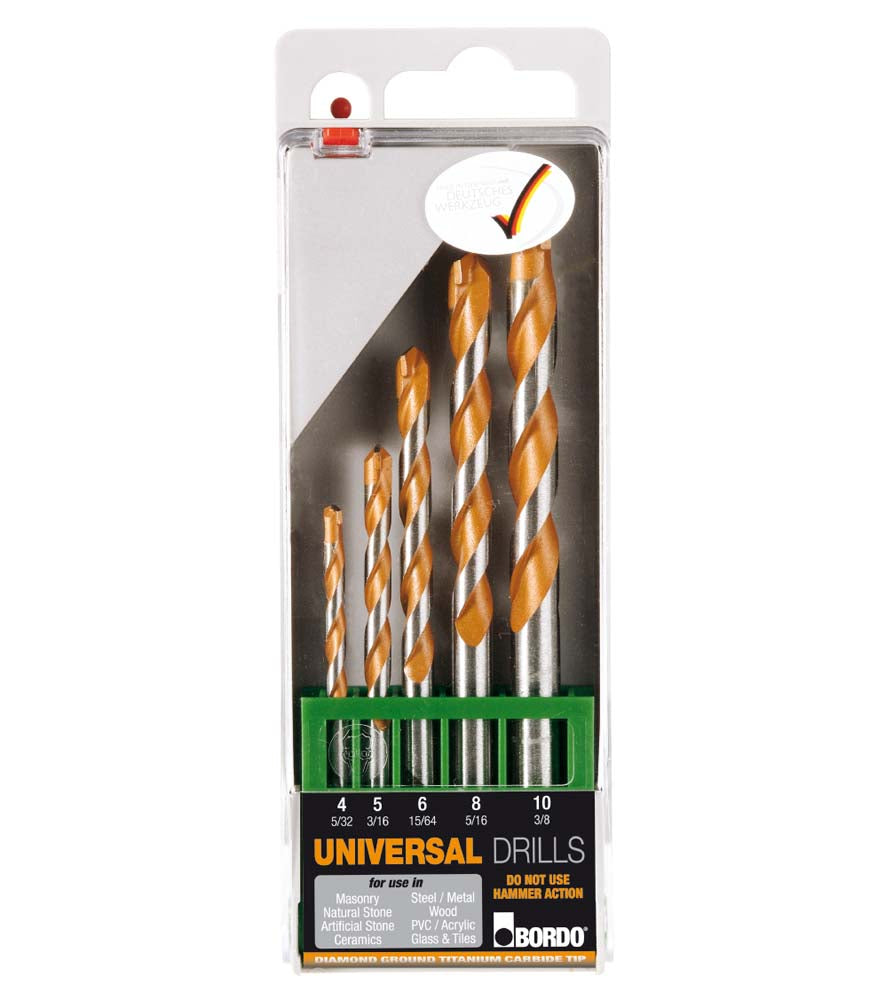 Bordo Universal Drill Set 5Pce 4-10mm