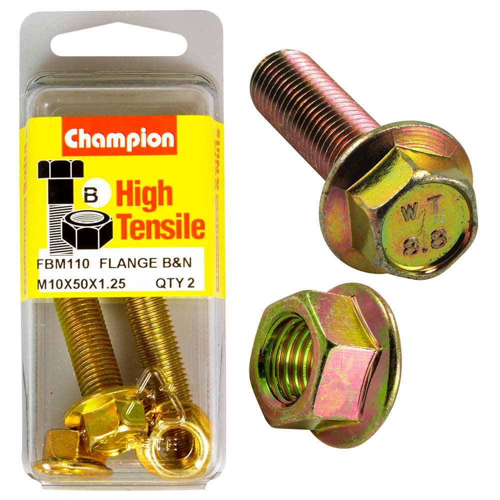 Champion Flange Bolt M10 X 50 X 1.25 B - Gr8.8