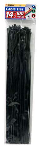 Cargoloc Cable Ties 14in Black 100Pc75Lbs 32492