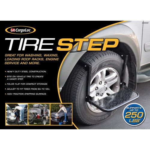 Cargoloc Vehicle Tyre Step - Foldup 250lb Capacity #32521