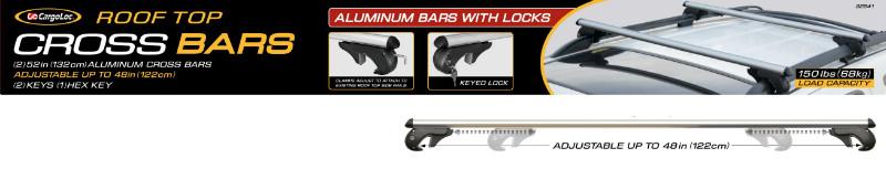 Cargoloc Vehicle Rooftop Aluminium Crossbars #32545