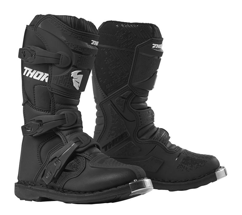 Thor Straps Boot S19Y Blitz Xp Youth Mini Black Size 10-13