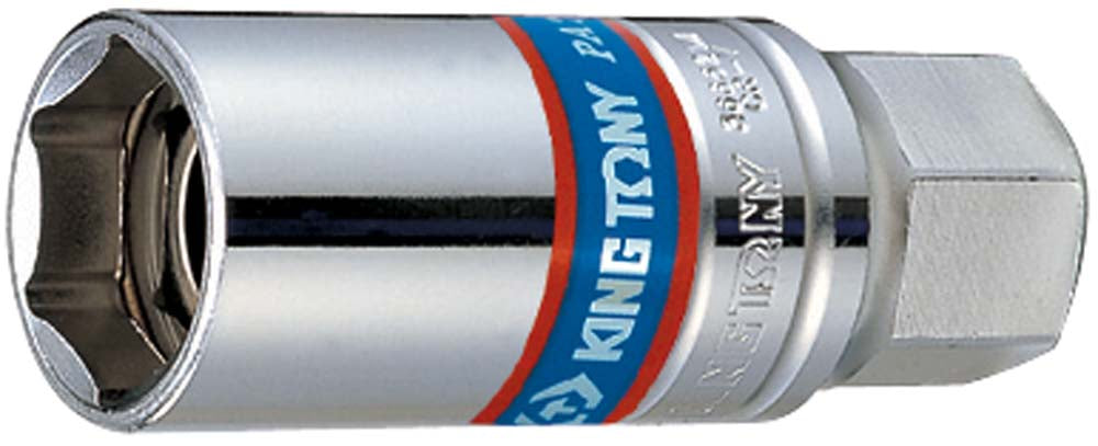 King Tony 3/8Dr-20.8mm Sprk Plg Socket 6Pt Mag