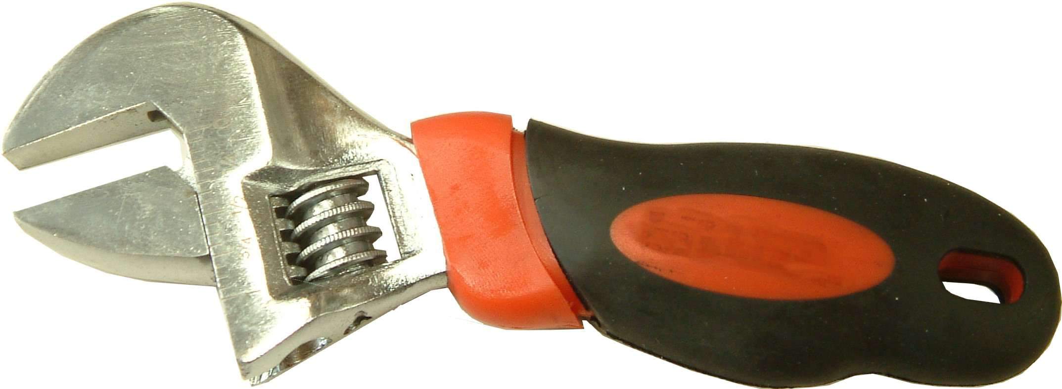 Stubby Adjustable Wrench With Rub Gripallied Ea