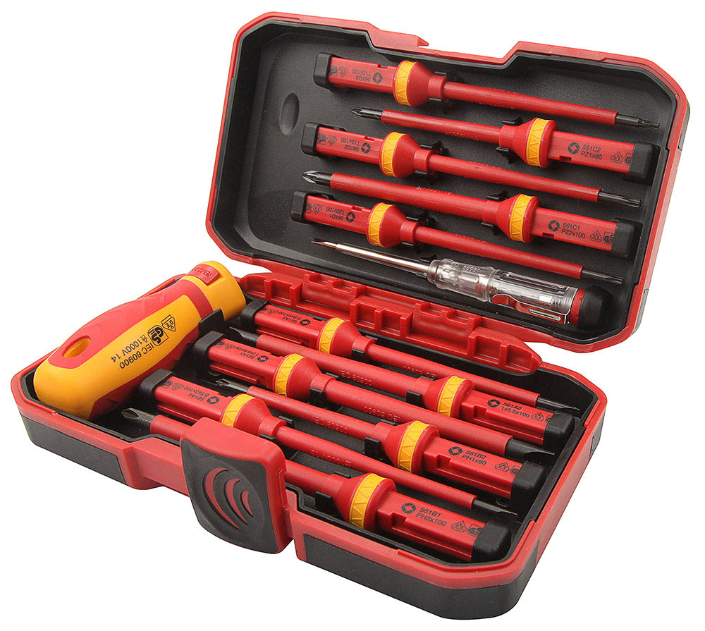 Tolsen 13Pce Vde Screwdriver Set in Case industrial