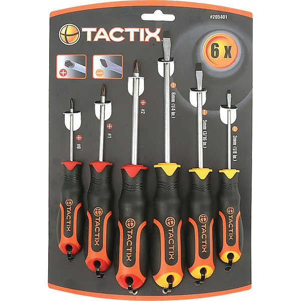 Tactix Screwdriver 6Pc Set Slot & Ph