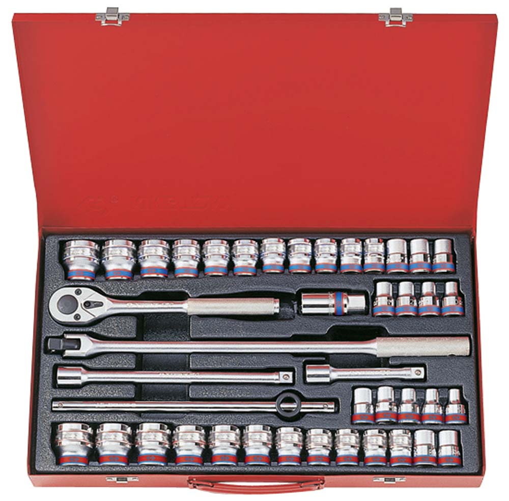 King Tony 1/2 in Dr Combination Socket Set - 42Pce