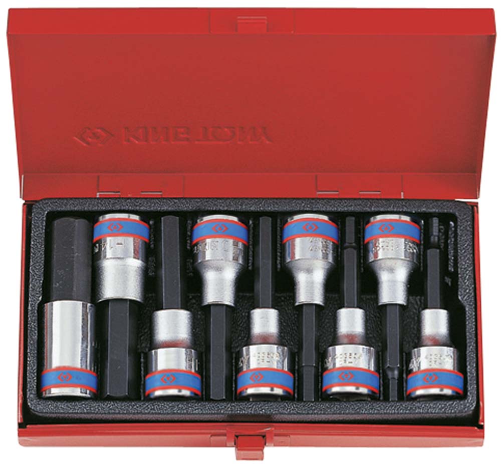 King Tony 9Pc 1/2 Dr Hex Head Bit Set Lg