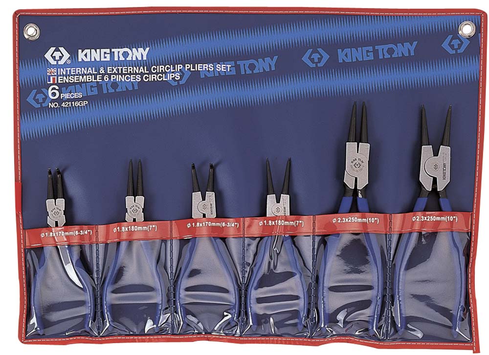 King Tony 6Pce Circlip Plier Set