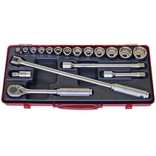 Koken 4289M Socket Set 12pt 18pc 1/2 in Dr 8-32mm