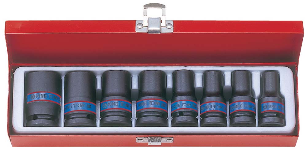 King Tony 1/2 Dr Thin Wall Impact 8 Pcs