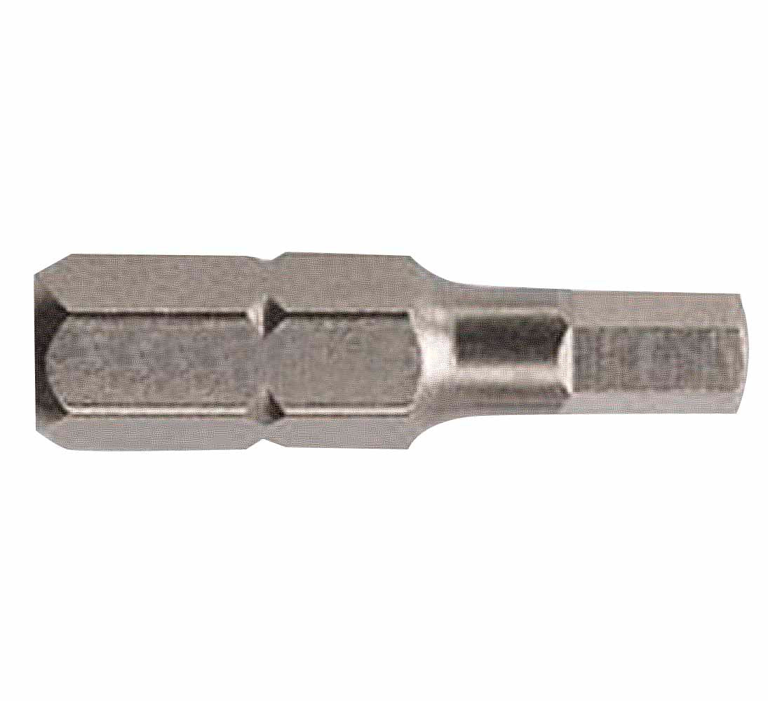 Bordo Screwdriver Bit insert in-Hex 3/32in X 25mm